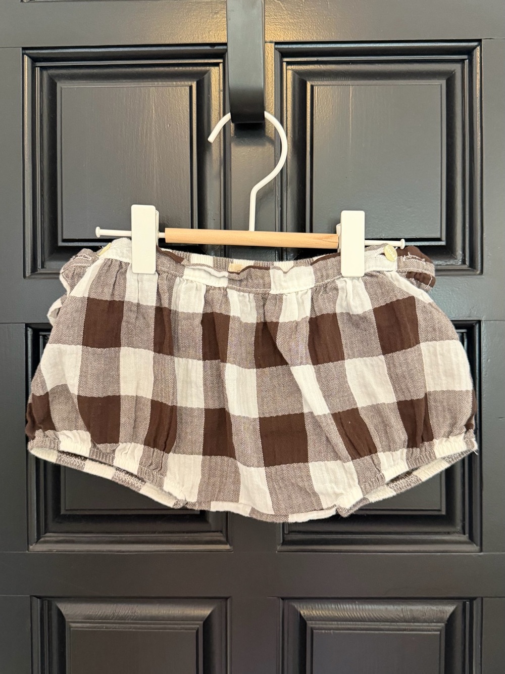Kid 2-3T Mabo brown gingham bloomers/shorts